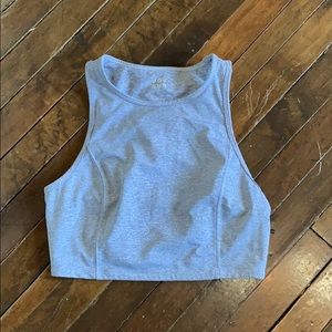 Joylab target striped stretch work out crop top